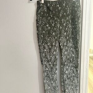 All in Motion Green and White Patterned Pants